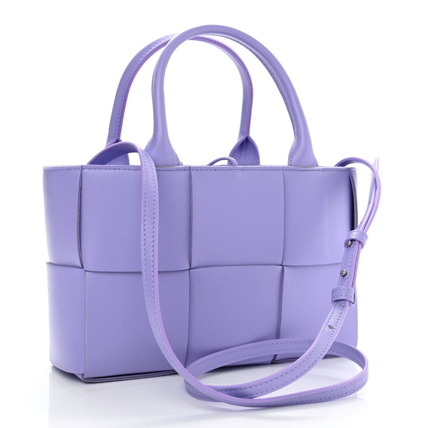 Nappa Maxi Intreccio Mini Arco Tote Wisteria