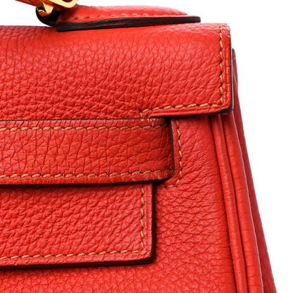 Hermes Taurillon Clemence Kelly Retourne 28 Rouge Pivoine 16 of 17