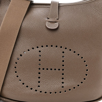 Hermes Taurillon Clemence Evelyne III GM Etoupe 8 of 12