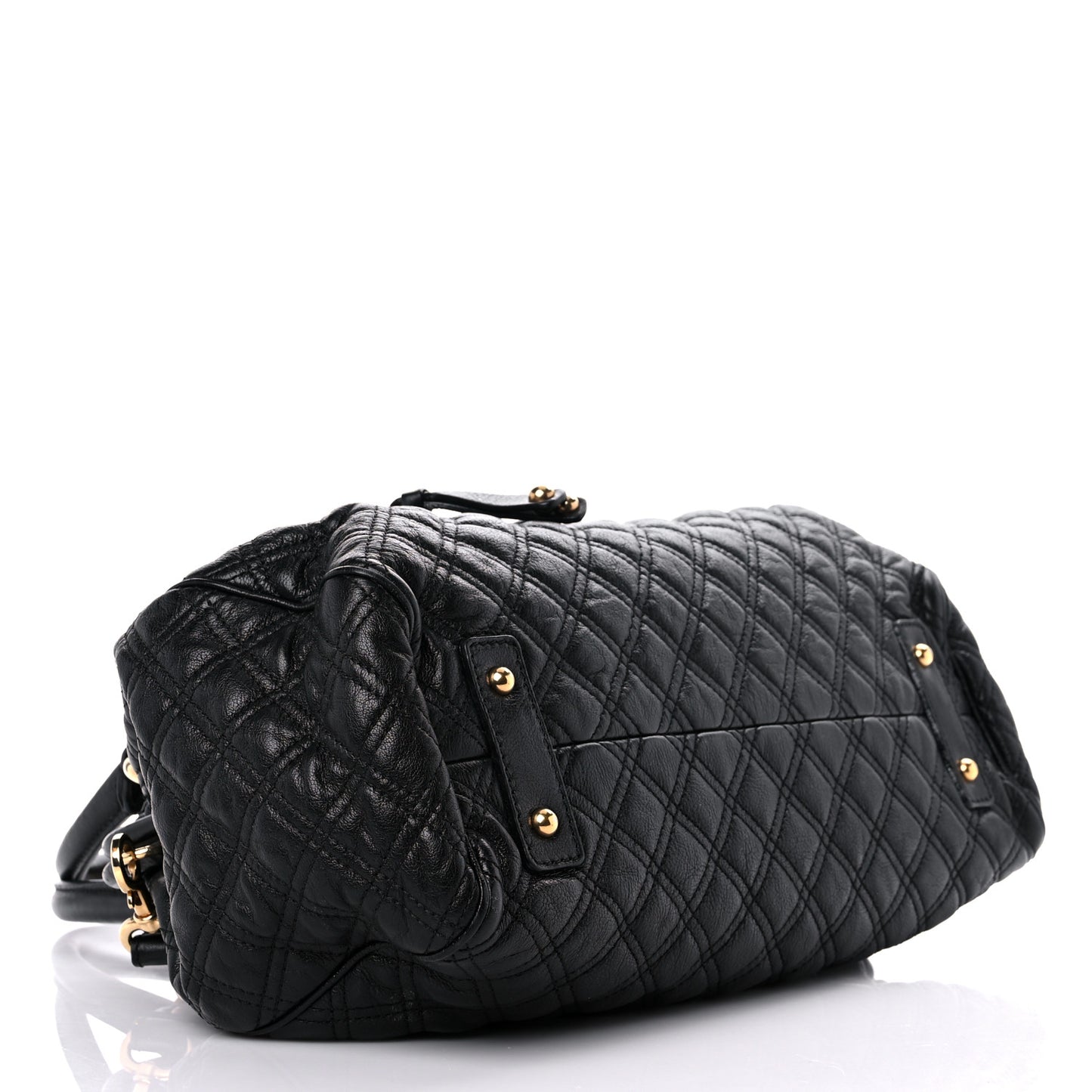 Calfskin Quilted Stam Black