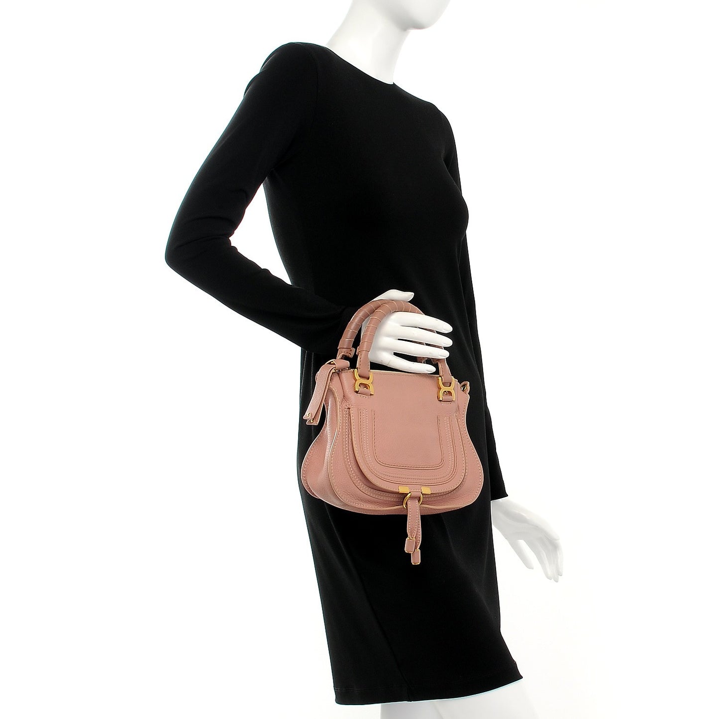 Calfskin Mini Marcie Satchel Anemone Pink