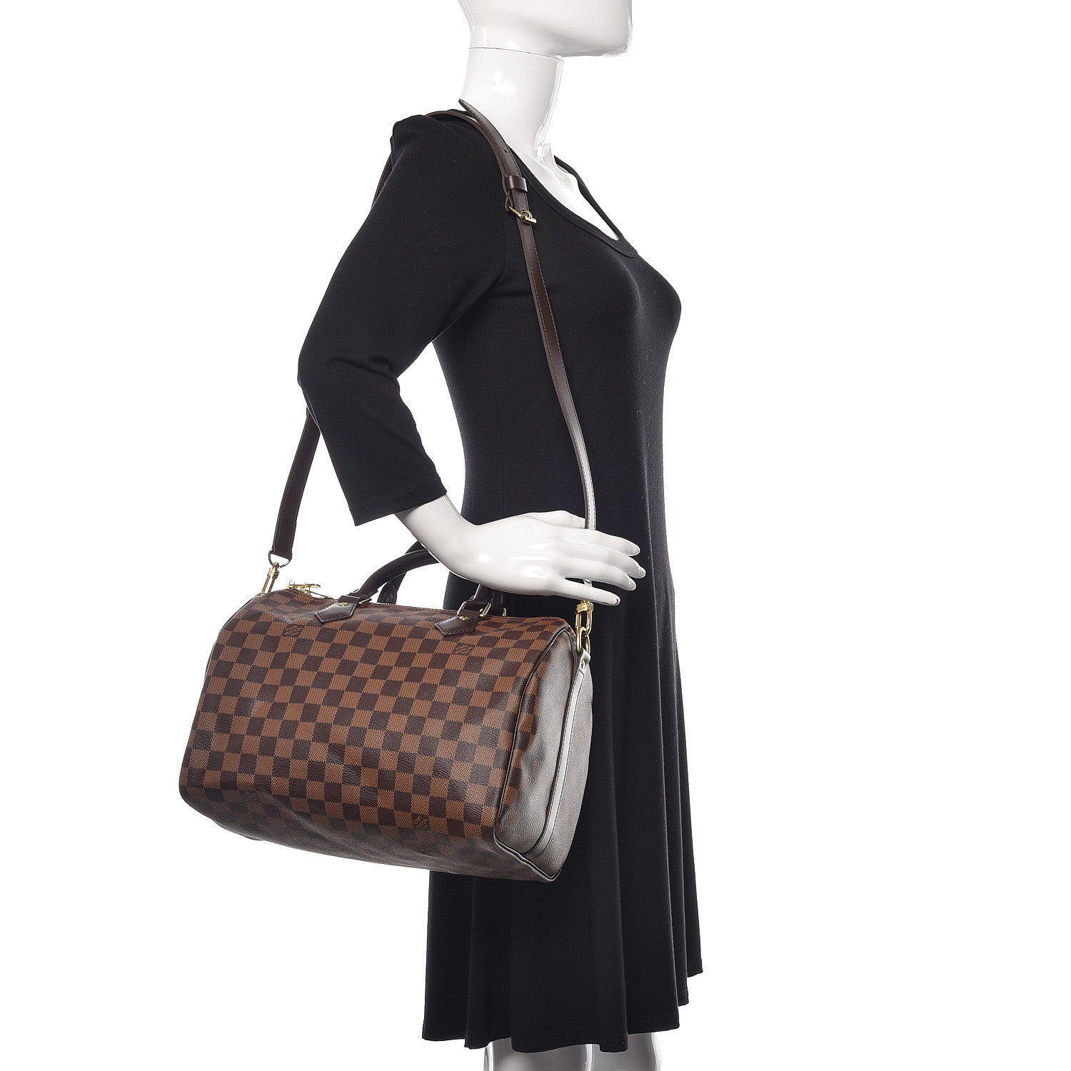 Louis Vuitton Damier Ebene Speedy Bandouliere 30 2 of 11