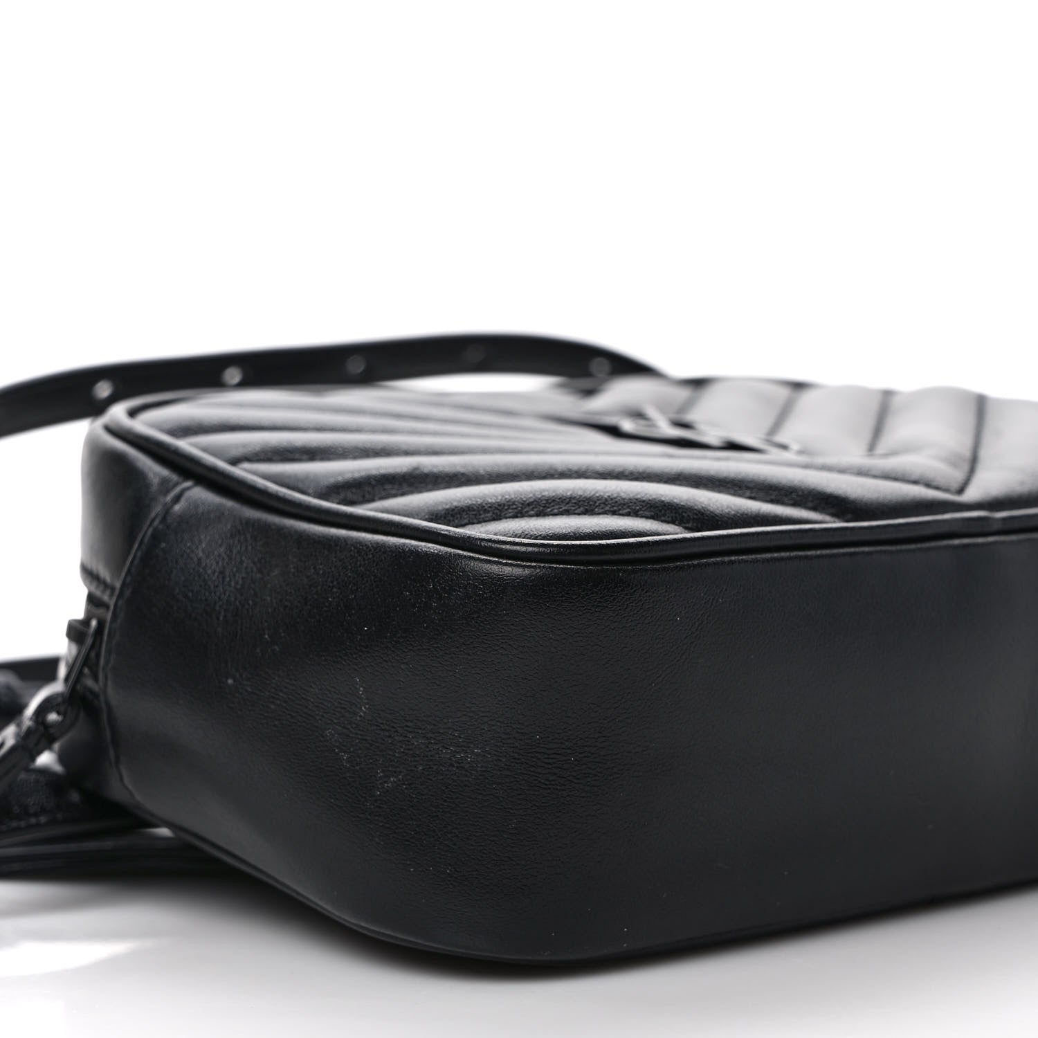 Saint Laurent Calfskin Matelasse Monogram Lou Belt Bag Black 8 of 9