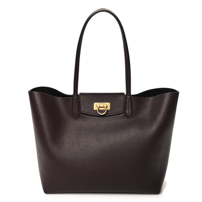 Salvatore Ferragamo Calfskin Travel Tote Ganache Brown 1 of 9