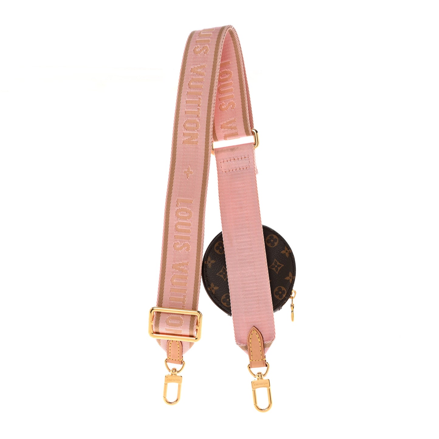 Monogram Multi Pochette Accessories Bandouliere Shoulder Strap Rose Clair