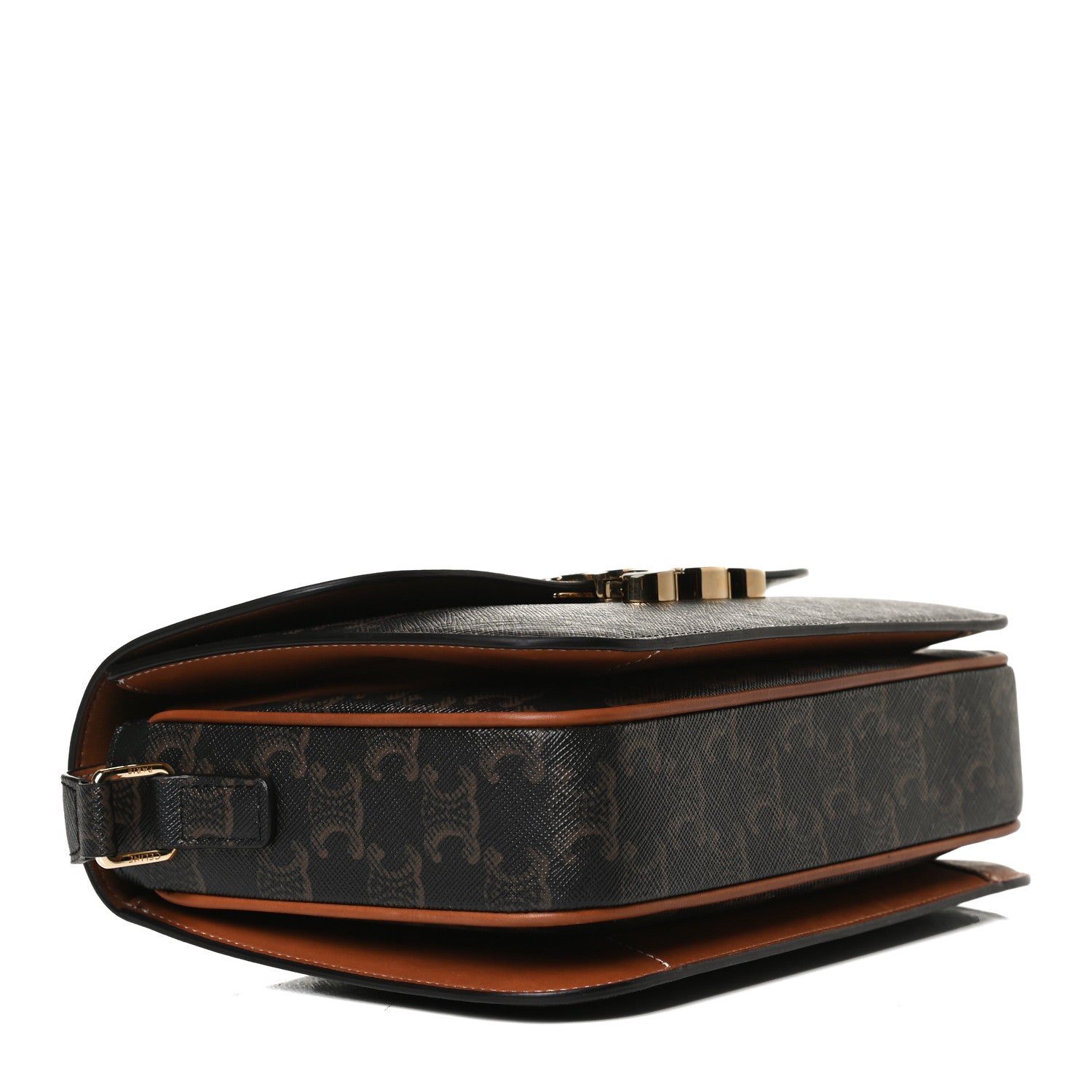 Celine Calfskin Triomphe Canvas Medium Triomphe Tan 3 of 11