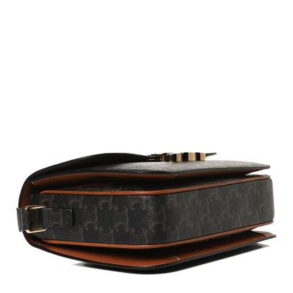 Celine Calfskin Triomphe Canvas Medium Triomphe Tan 3 of 11