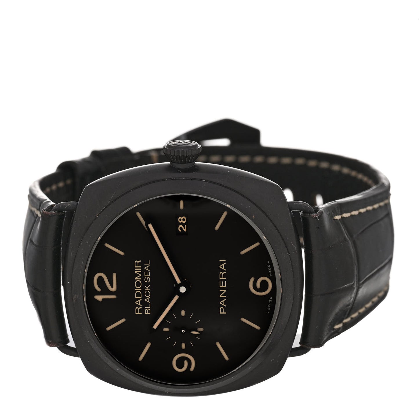 Ceramic Alligator 45mm Radiomir Black Seal 3 Days Automatic Watch Black PAM00505