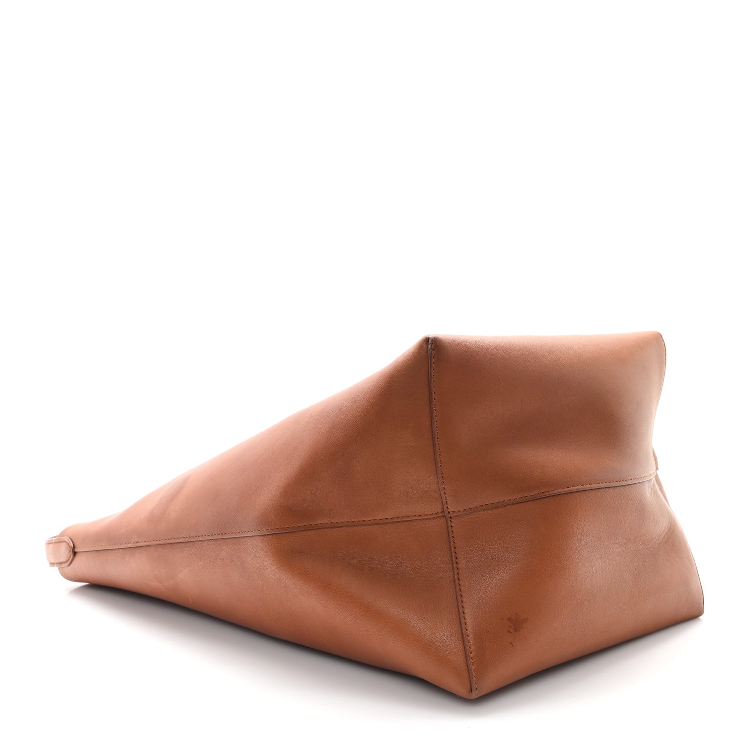The Row Polished Saddle Calfskin Large N/S Park Tote Dark Cuir 4 of 10