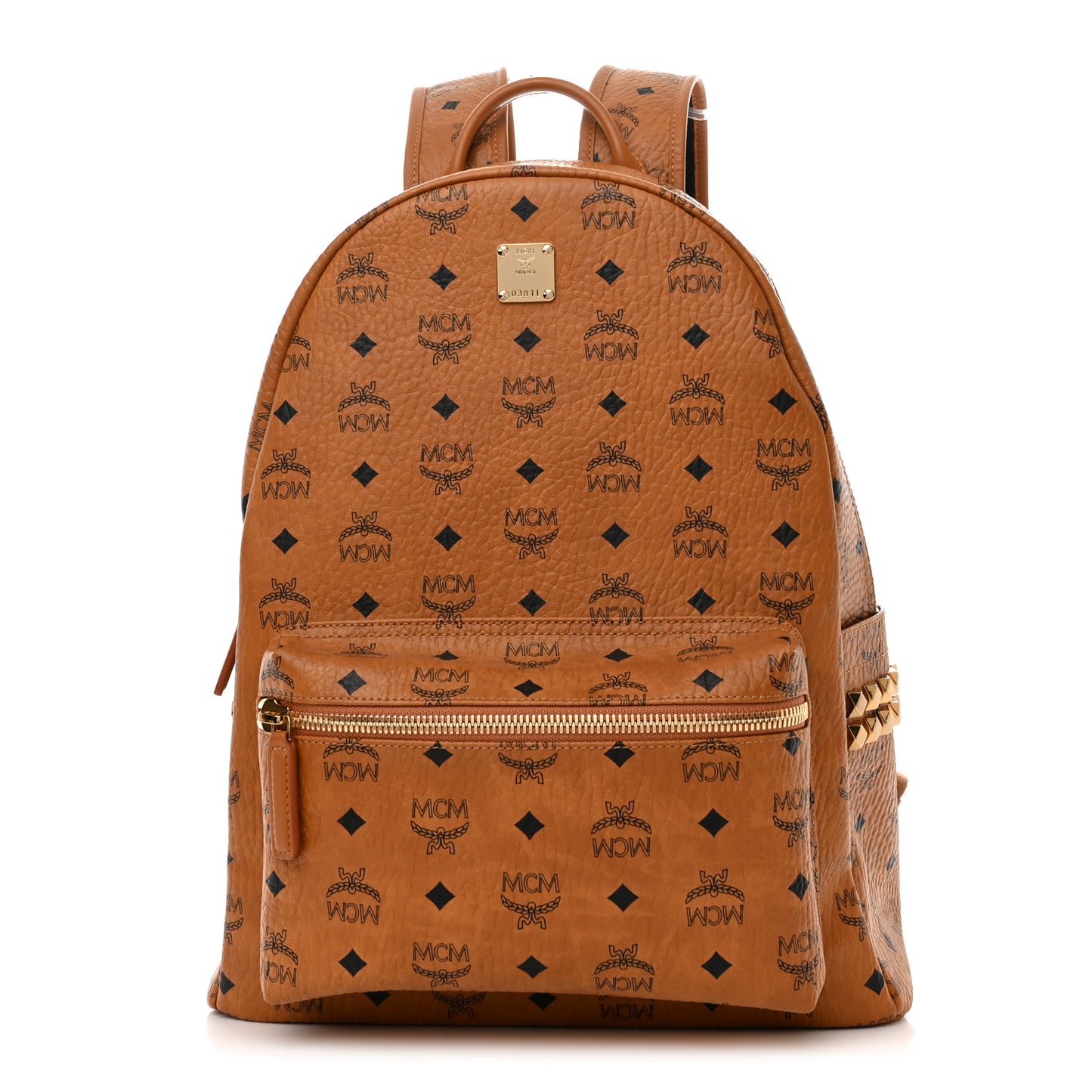 Visetos Medium Side Studs Stark Backpack Cognac