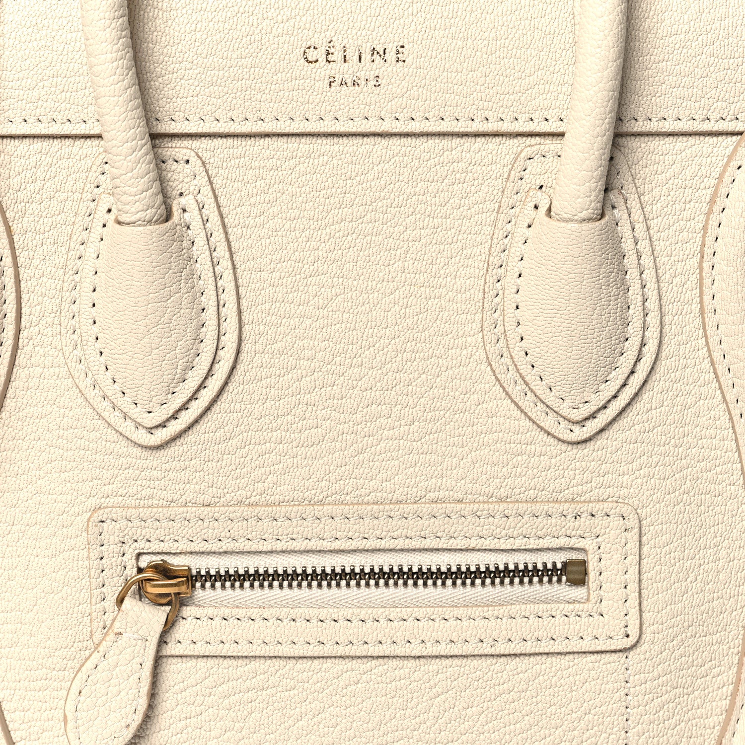 Celine Goatskin Nano Luggage White 8 of 12