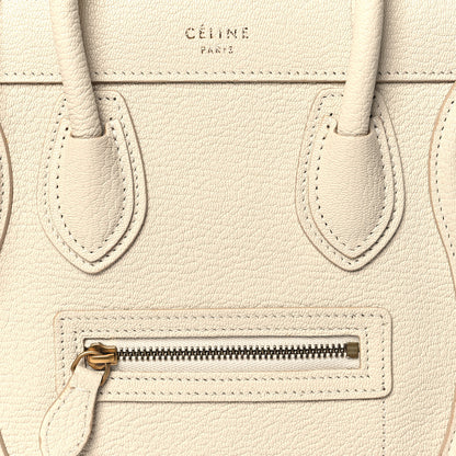 Celine Goatskin Nano Luggage White 8 of 12
