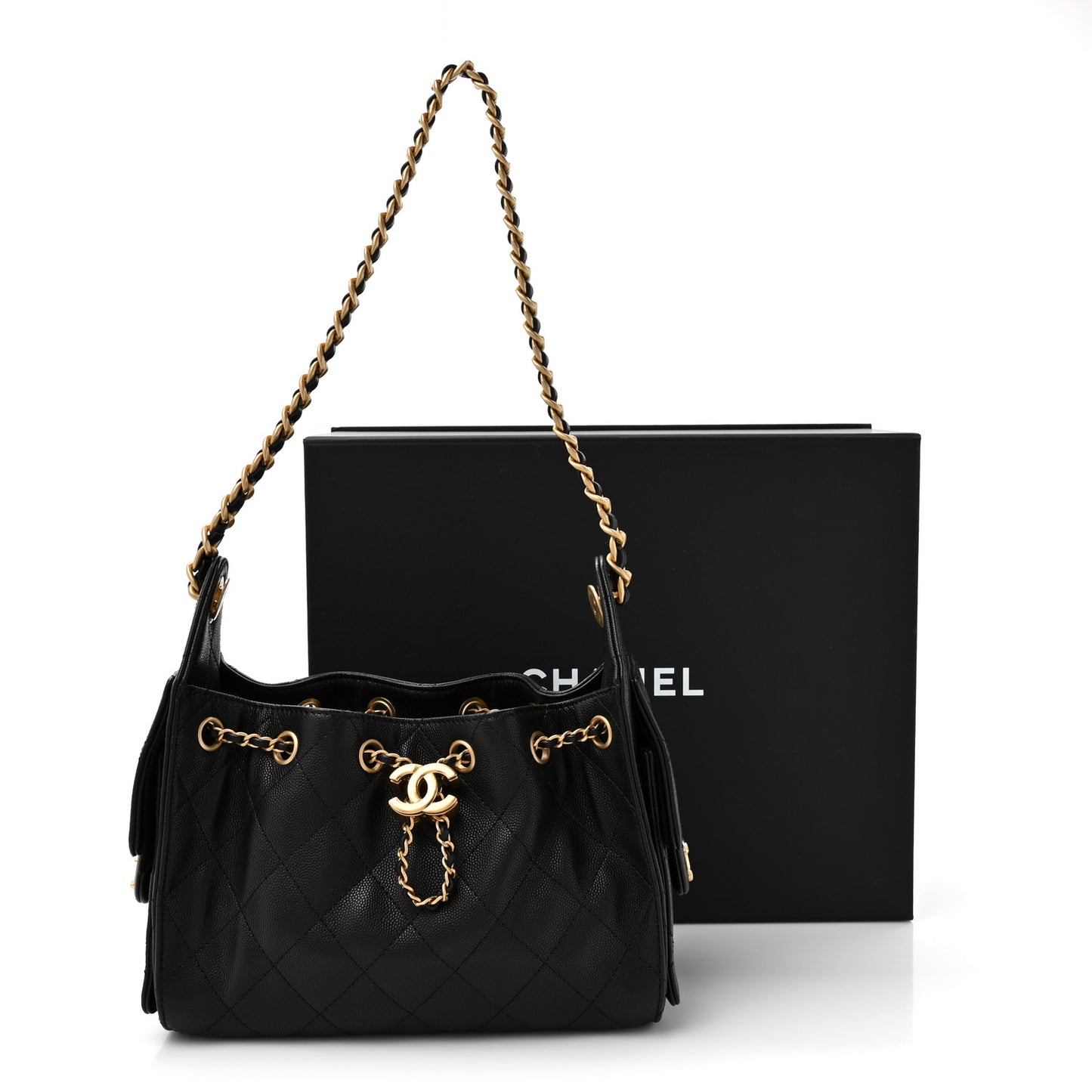 Caviar Quilted Mini Chanel 25 Handbag Black