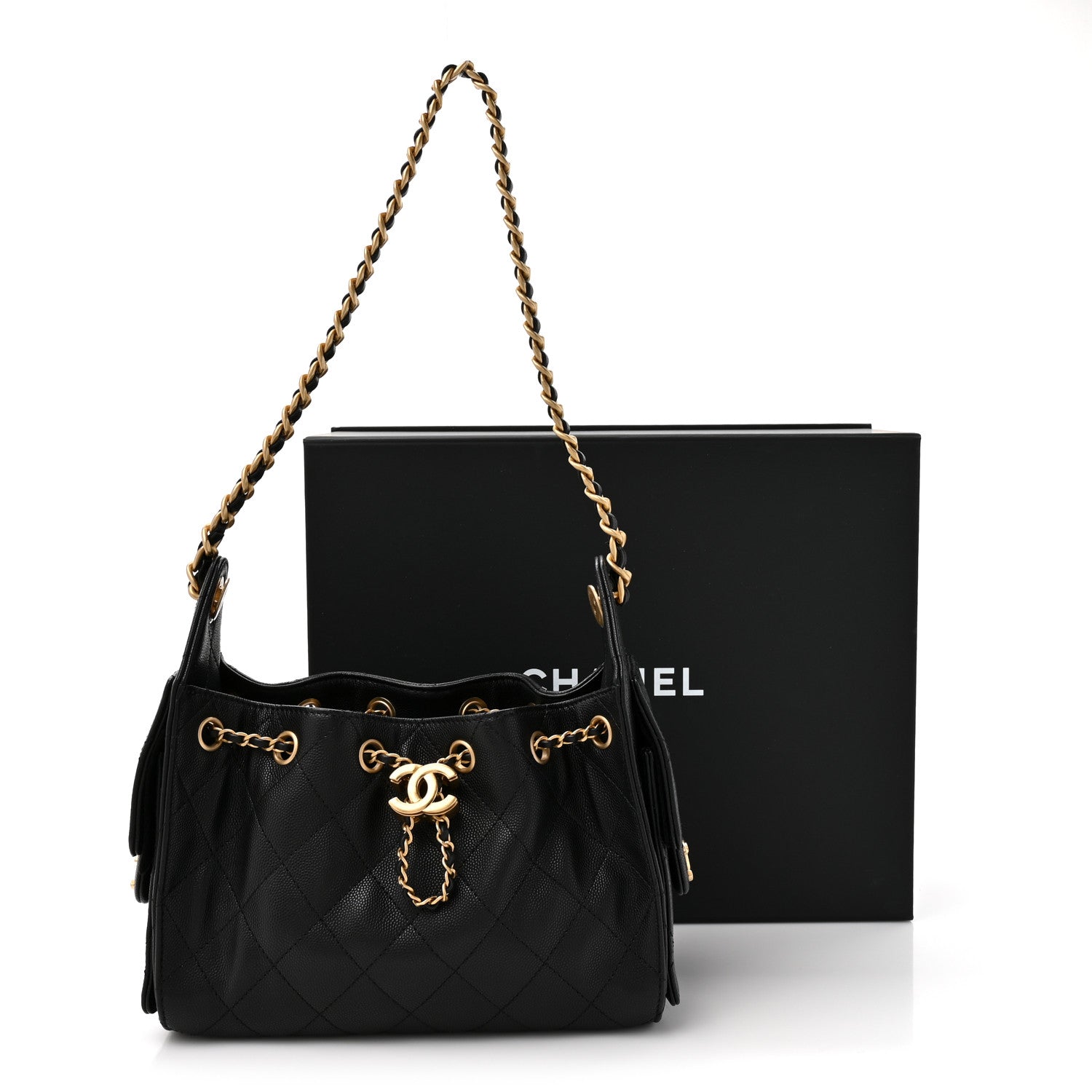 Chanel Caviar Quilted Mini Chanel 25 Handbag Black 11 of 11