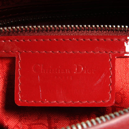 Christian Dior Patent Cannage Large Lady Dior Red 6 of 7