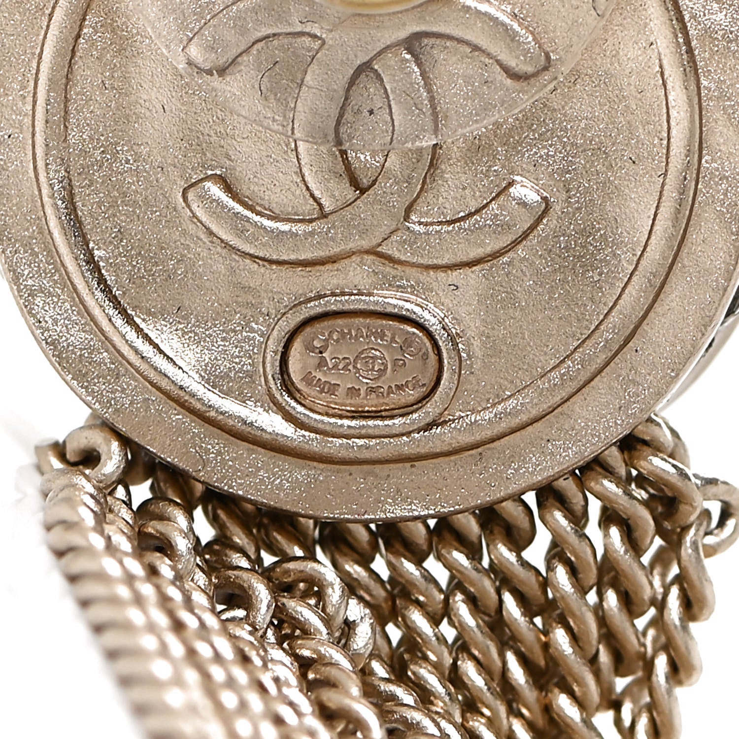 Chanel Chain CC Dangle Earrings Gold 4 of 6