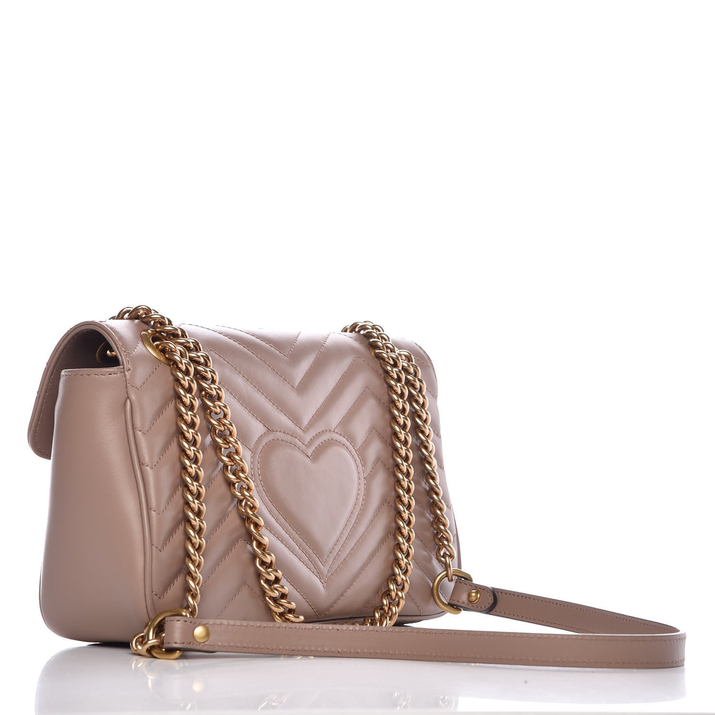 Calfskin Matelasse Small GG Marmont Shoulder Bag Porcelain Rose
