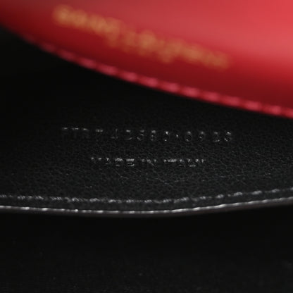 Saint Laurent Nappa Patent Calfskin Two-Toned Small Monogram Kate Satchel Off White Oxblood Red 7 of 10