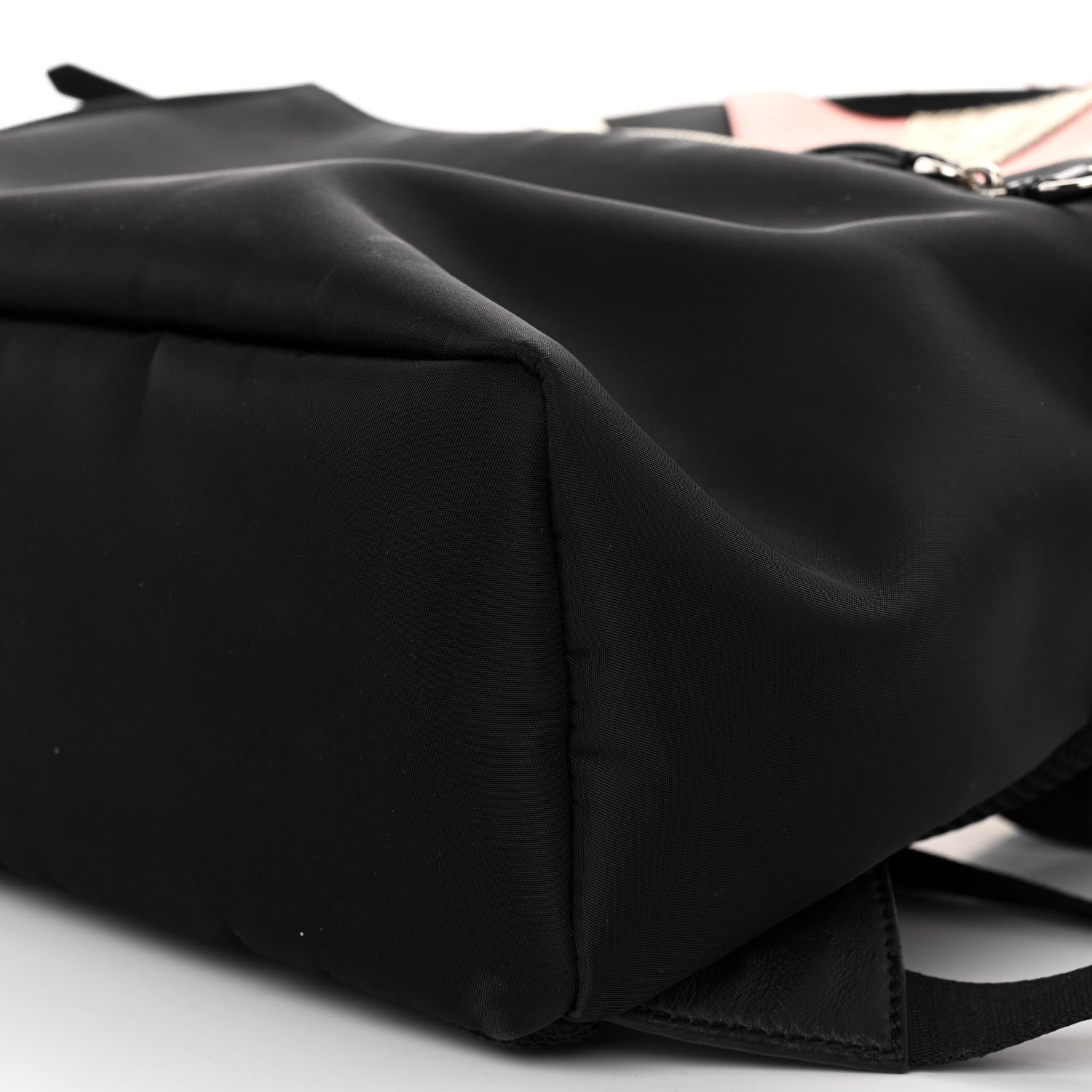 Fendi Nylon Vitello Dolce Elaphe Fox Fur Monster Eyes Backpack Black Natural Bordeaux Multicolor 9 of 10