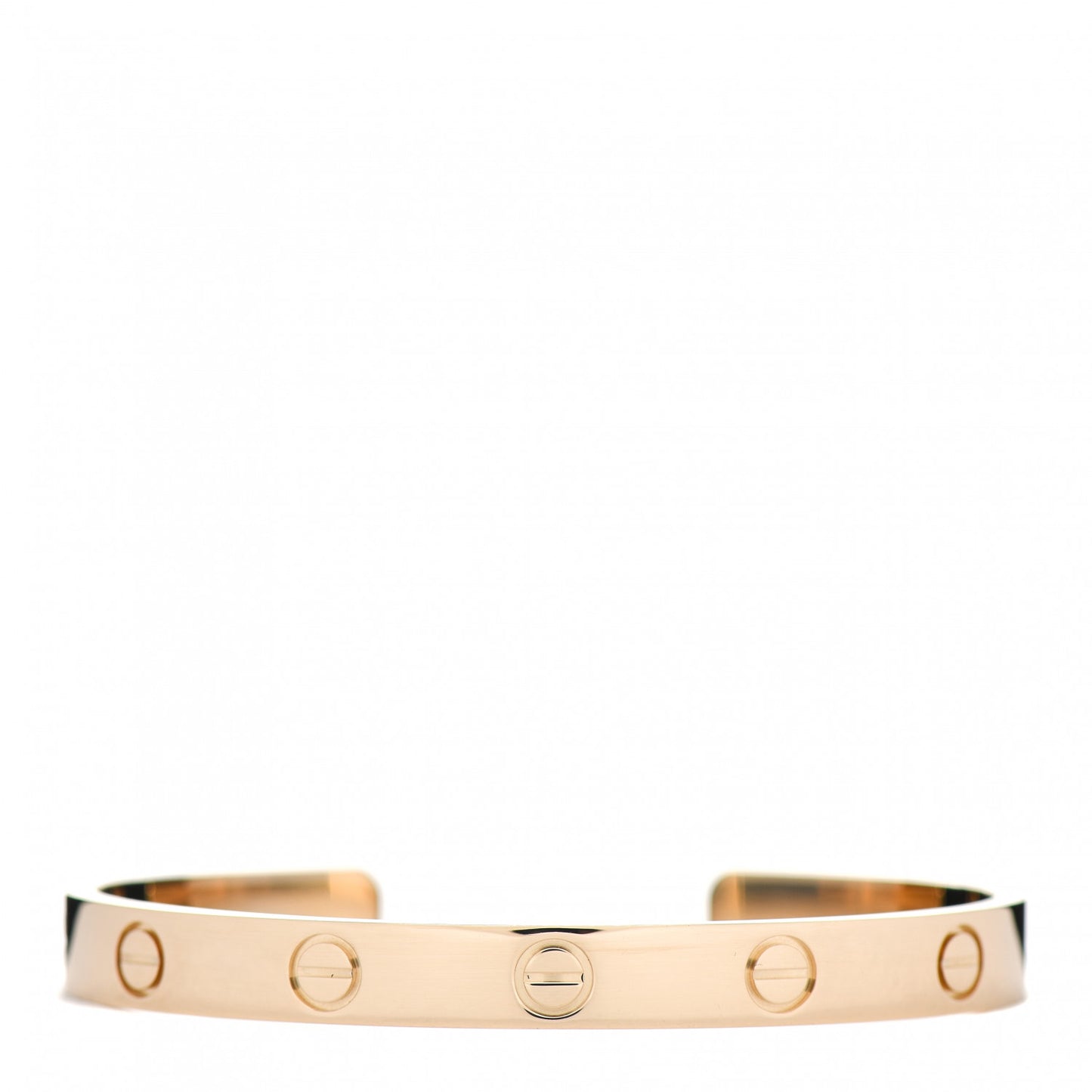 18K Yellow Gold LOVE Cuff Bracelet 16