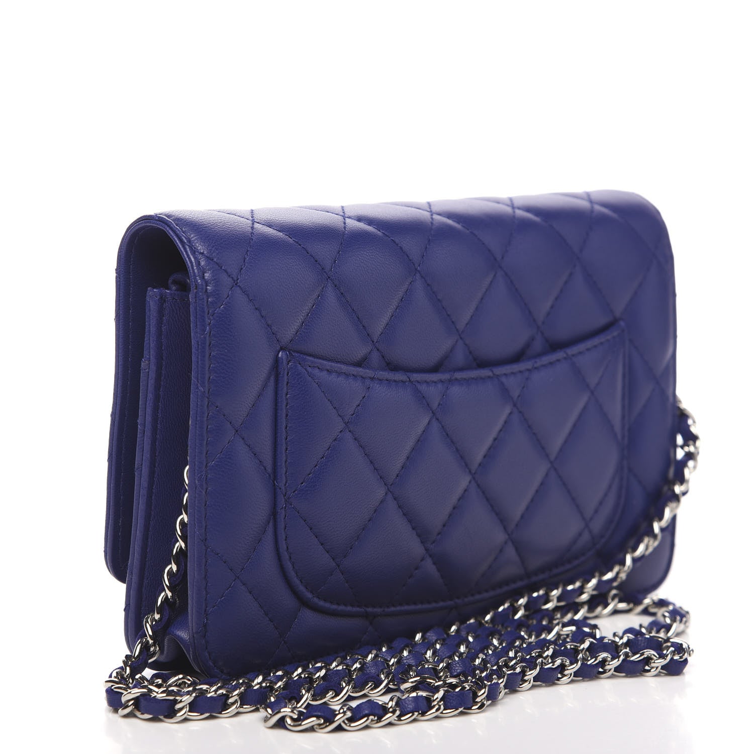 Chanel Lambskin Quilted Wallet On Chain WOC Purple 2 of 12