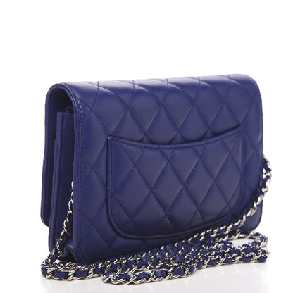 Chanel Lambskin Quilted Wallet On Chain WOC Purple 2 of 12