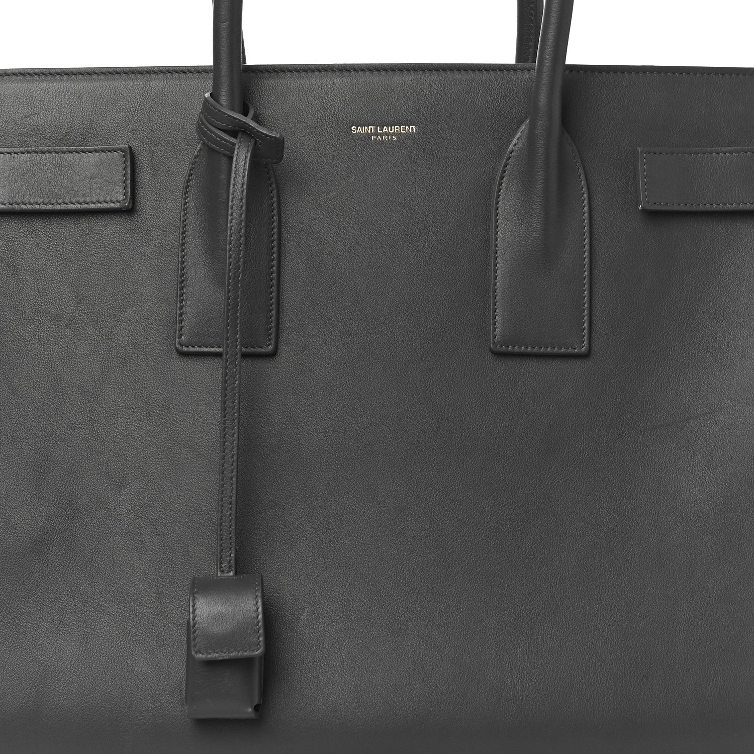 Saint Laurent Calfskin Large Sac De Jour Carryall Fog 8 of 14