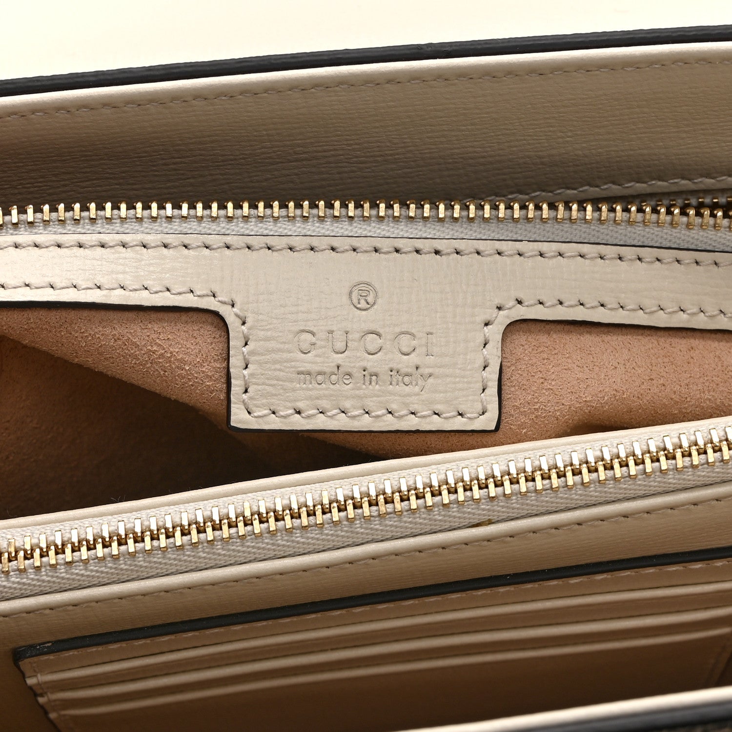Gucci GG Supreme Monogram Calfskin Medium Horsebit 1955 Top Handle Bag Beige Ebony Mystic White 6 of 11
