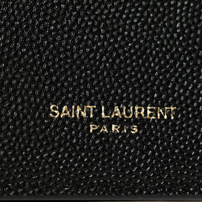 Saint Laurent Grain De Poudre Monogram Bi-Fold Wallet Black 6 of 13