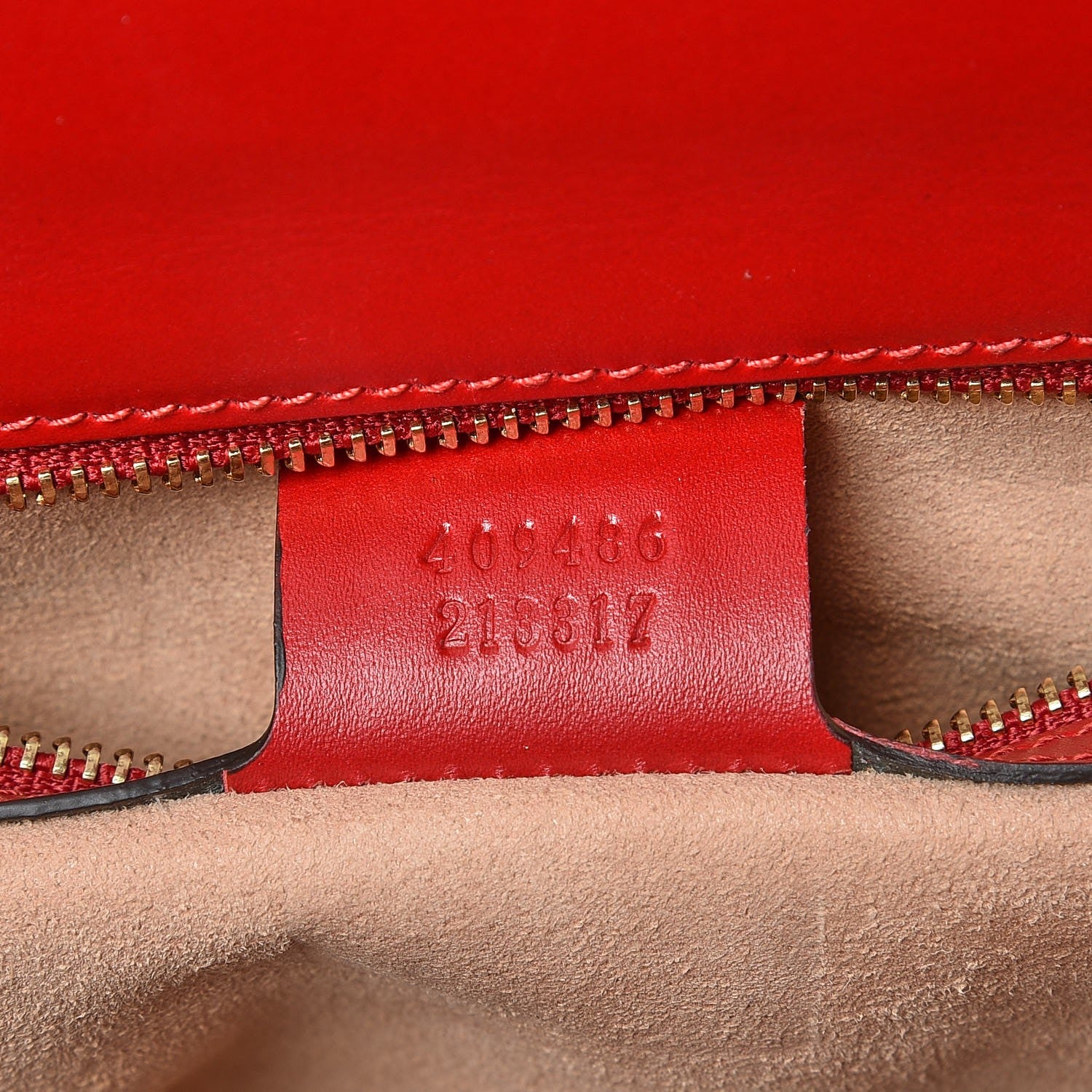 Gucci Guccissima Medium Padlock Shoulder Bag Hibiscus Red 7 of 10
