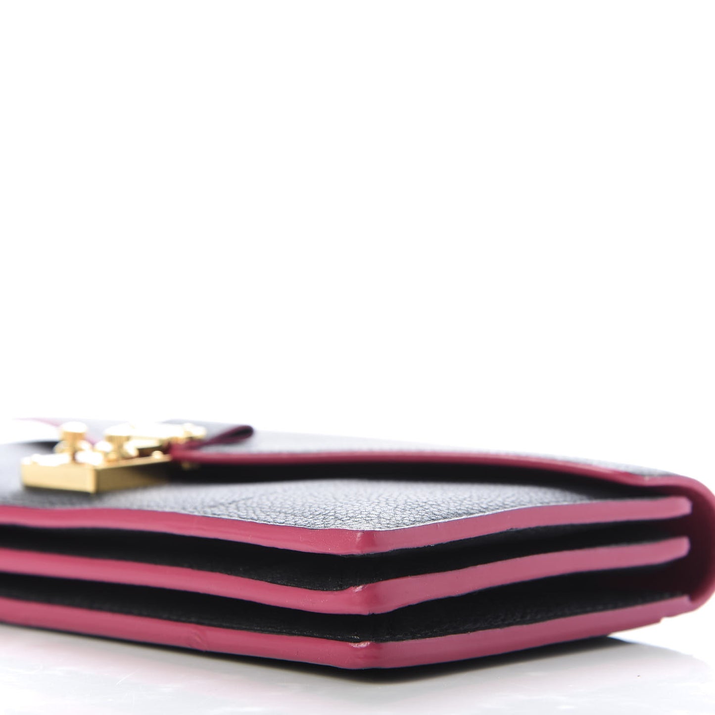 Veau Cachemire Dauphine Wallet Cobalt Fuchsia