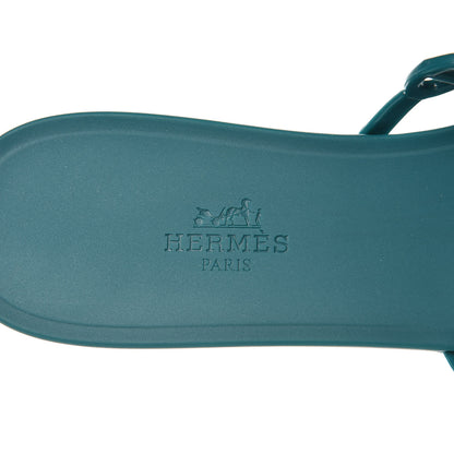Hermes TPU Rivage Sandals 39 Vert d'Ete 6 of 7