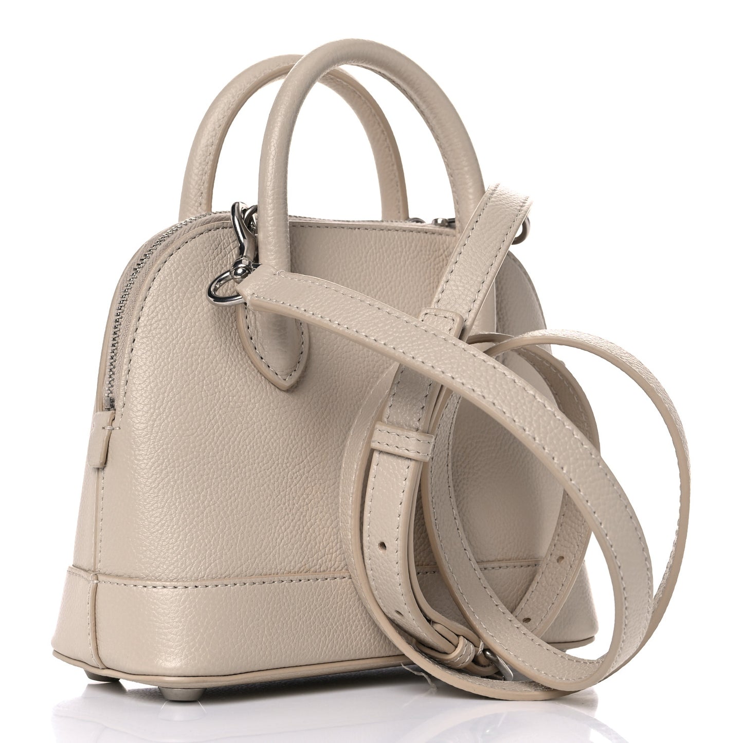 Grained Calfskin XXS Ville Top Handle Bag Beige