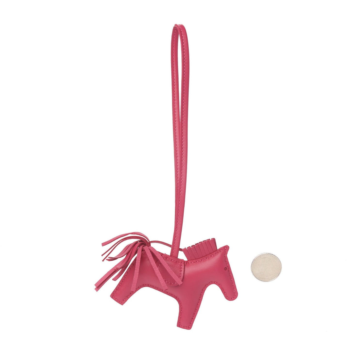 Milo Lambskin Grigri Rodeo Horse Bag Charm PM Rose Mexico