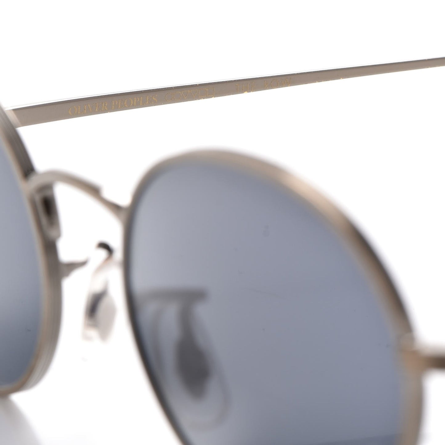 The Row Empire Suite Oval Sunglasses Pewter Black
