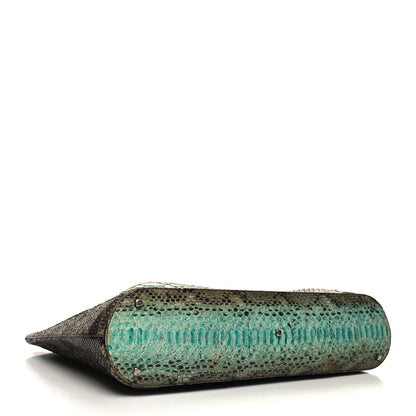Salvatore Ferragamo Snakeskin Degrade Gancio Top Handle Tote Blue Multicolor 4 of 12