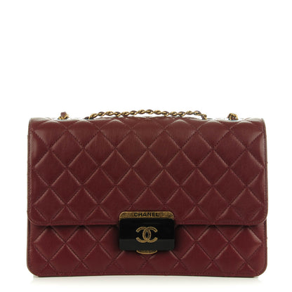 Chanel Sheepskin Quilted Large Beauty Lock Flap Burgundy 1 of 6
