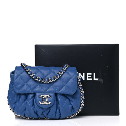 Chanel Washed Lambskin Quilted Mini Chain Around Flap Blue 14 of 14