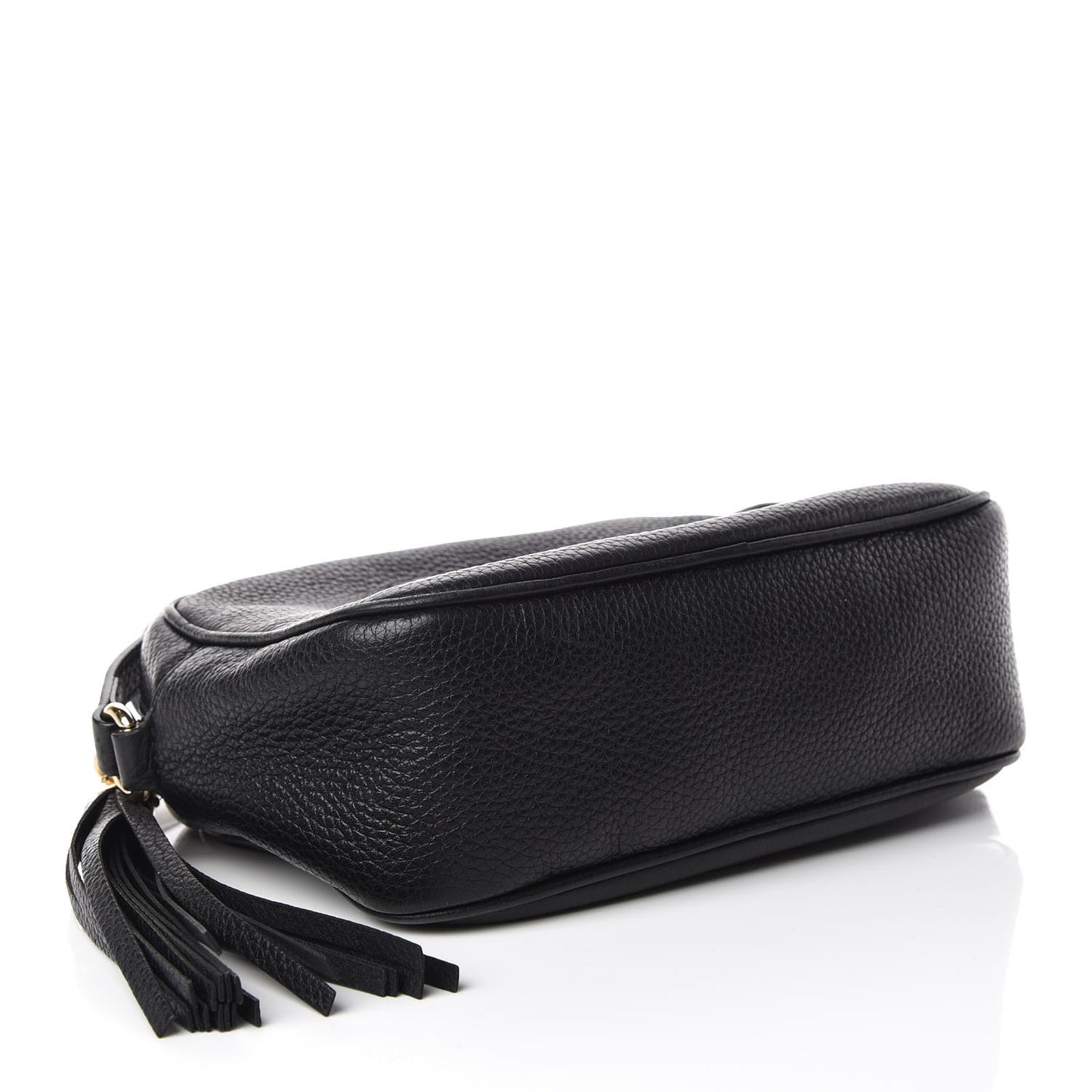 Pebbled Calfskin Small Soho Disco Bag Black