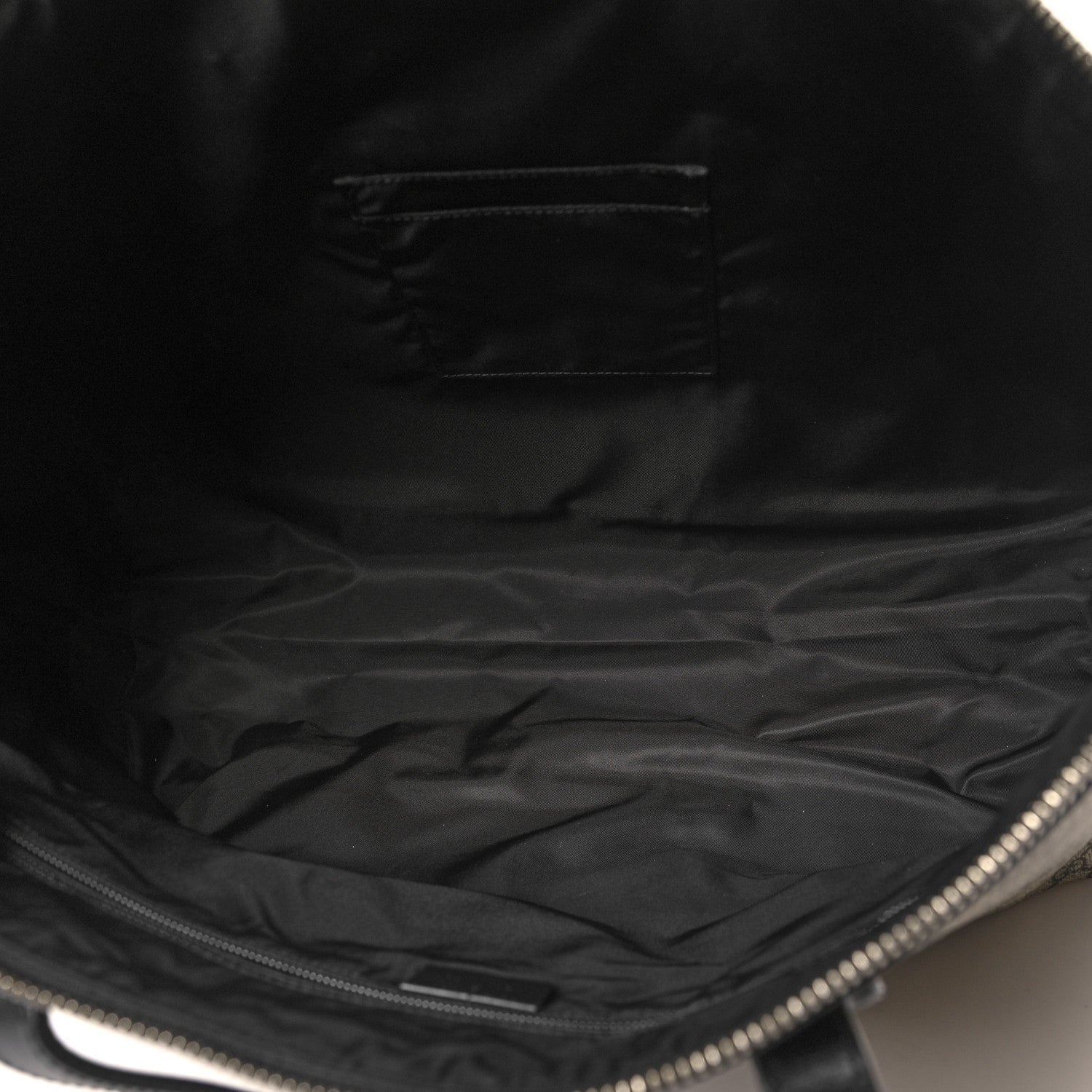 Gucci GG Supreme Monogram Web Medium Zippered Tote Beige Black 5 of 11
