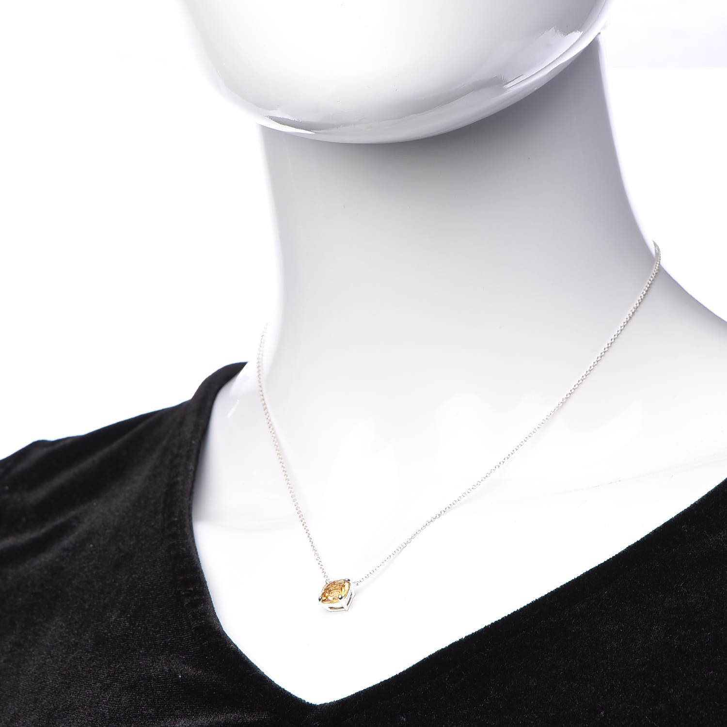 Tiffany Sterling Silver Citrine Sparklers Pendant Necklace 2 of 7