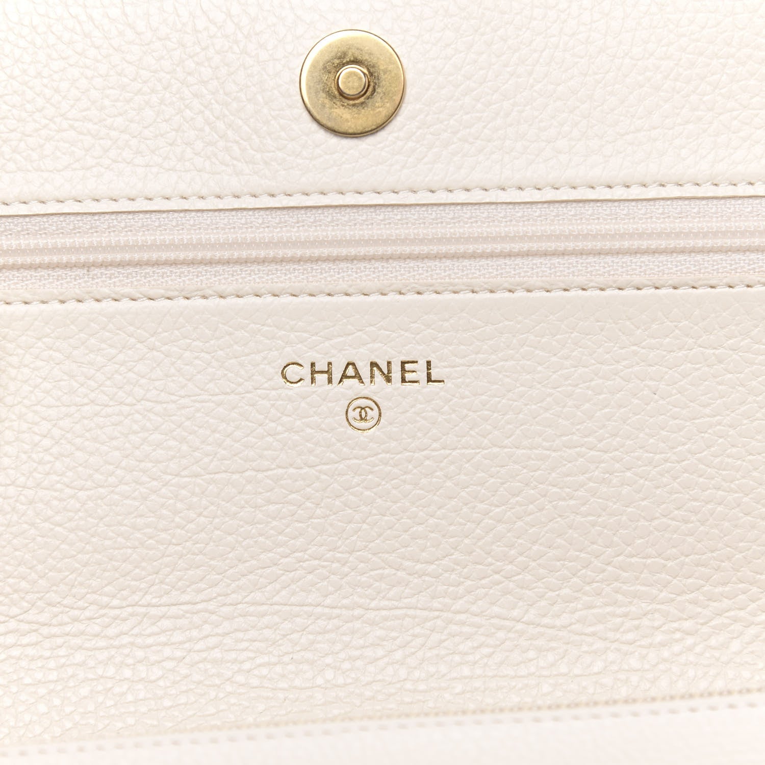 Chanel Calfskin Crochet 19 Wallet On Chain WOC White Black 6 of 12