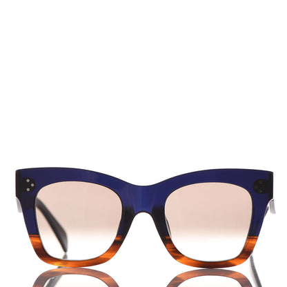 Celine Catherine Sunglasses CL 41098/F/S Blue Havana 3 of 7