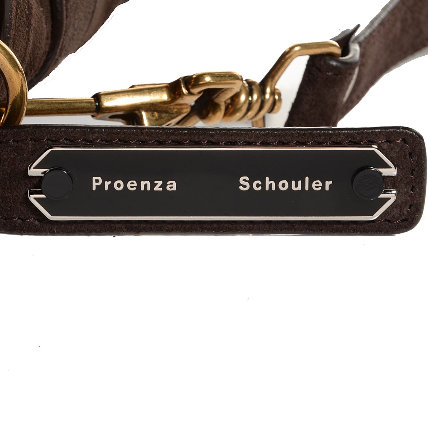 Suede Fringed PS1 Crossbody Pouch Messenger Bark