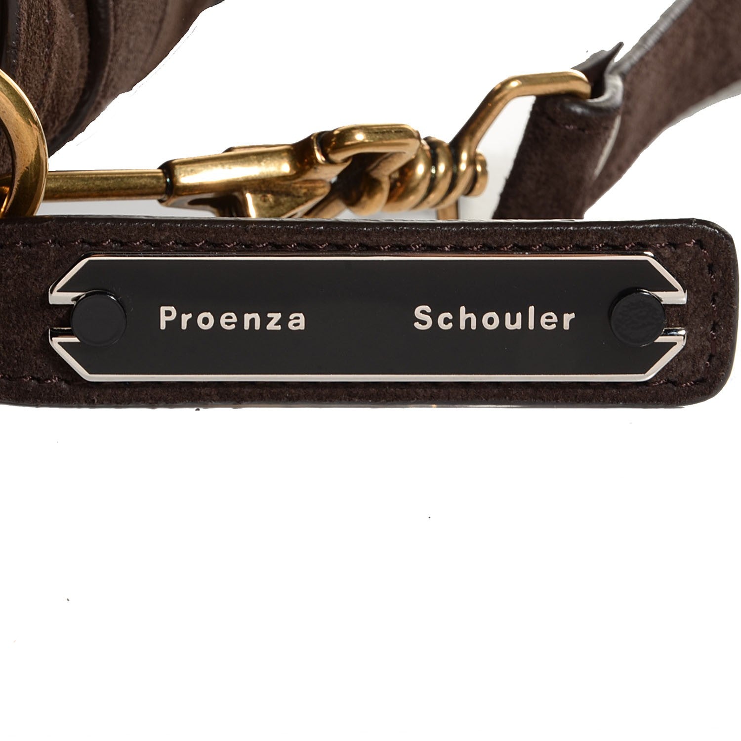 Proenza Schouler Suede Fringed PS1 Crossbody Pouch Messenger Bark 13 of 14