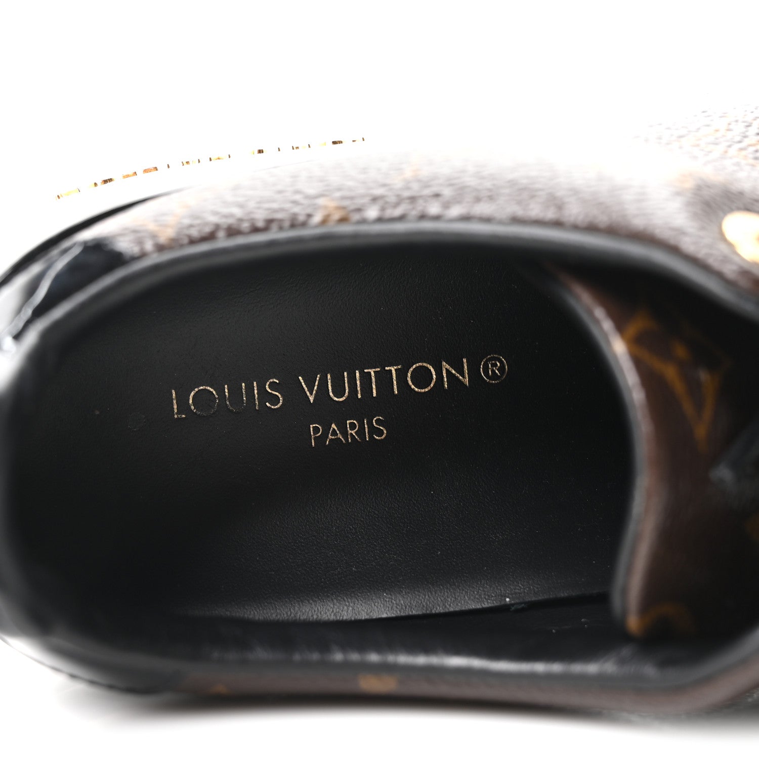 Louis Vuitton Patent Monogram Frontrow Sneakers 35 8 of 9