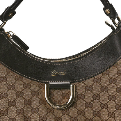 Gucci Monogram Large D Gold Hobo Dark Brown 8 of 12