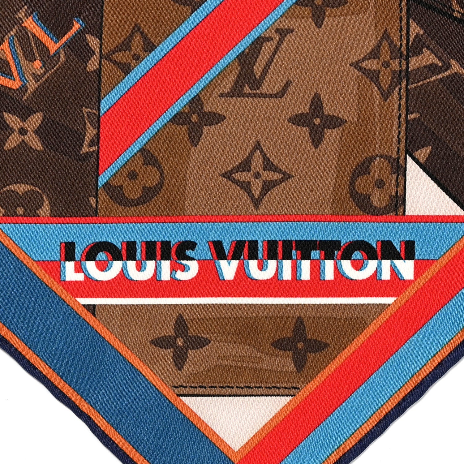 Louis Vuitton Silk Monogram Personally LV Square Square Scarf 70 Brown 2 of 3
