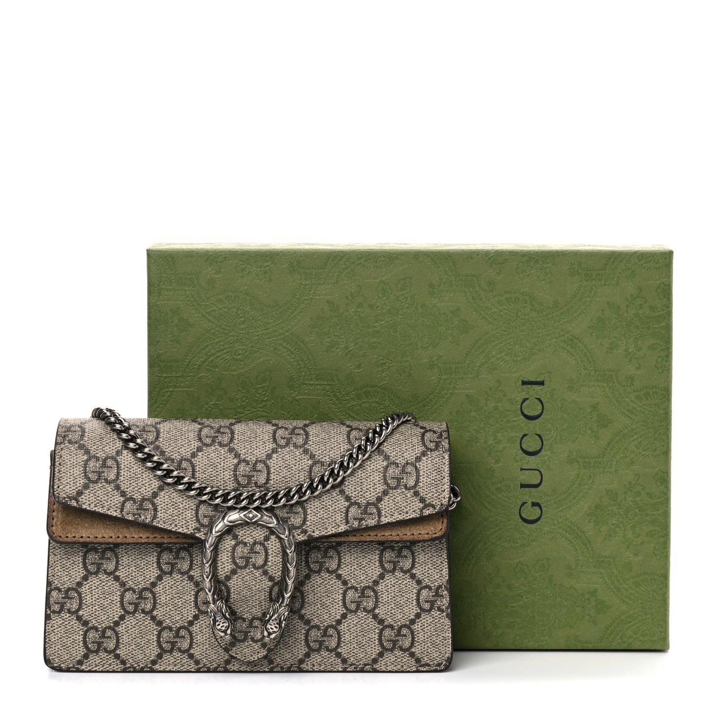 GG Supreme Monogram Super Mini Dionysus Shoulder Bag Taupe