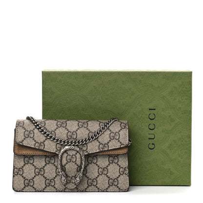 Gucci GG Supreme Monogram Super Mini Dionysus Shoulder Bag Taupe 13 of 13